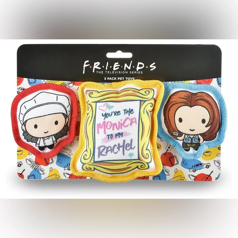 🎉HP🎉 Friends: V-Day Better Together Squeaker Pet 3 Piece Toy set NWT